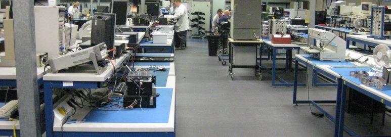 ecotile ESD antistatic flooring on an electronics environment
