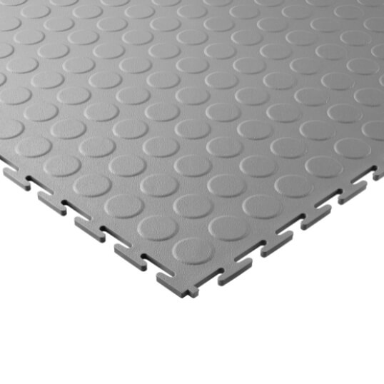 Light Grey Raised Disc Ecotile E500/7 7mm floor tile