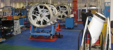 Ecotile factory floor tiles in use at Cobham