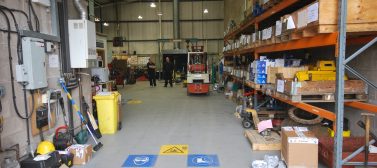 ecotile industrial flooring used by AES pumps Ltd