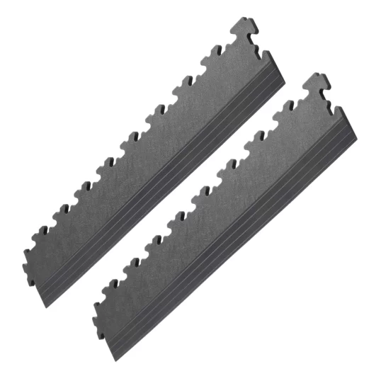 Two X-joint Ecotile ramp edges together, in graphite