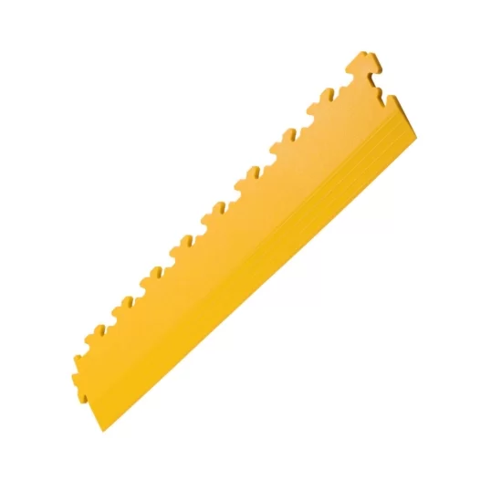 Two X-joint Ecotile ramp edges together, in yellow