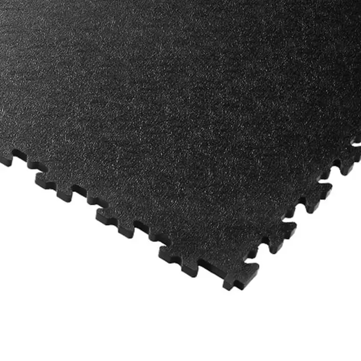 Heavy-duty floor tile in black. Ecotile X50010