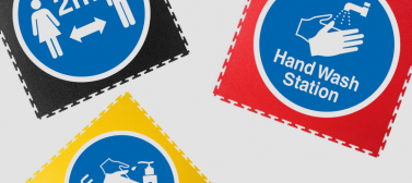 Social Distancing Floor Signs