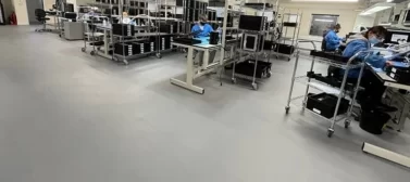 ESD flooring in a circuit assembly workshop
