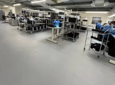 ESD flooring in a circuit assembly workshop