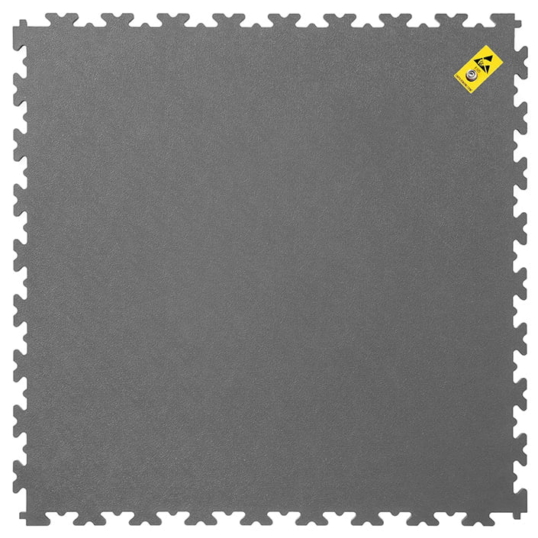 Image showing the 7mm X-Joint ESD flooring tile, with a ground stud to connect to earth