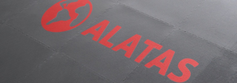 Altas Logo On Ecotile Floor