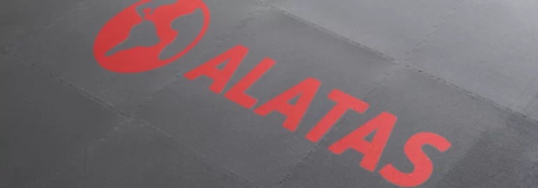 Altas Logo On Ecotile Floor