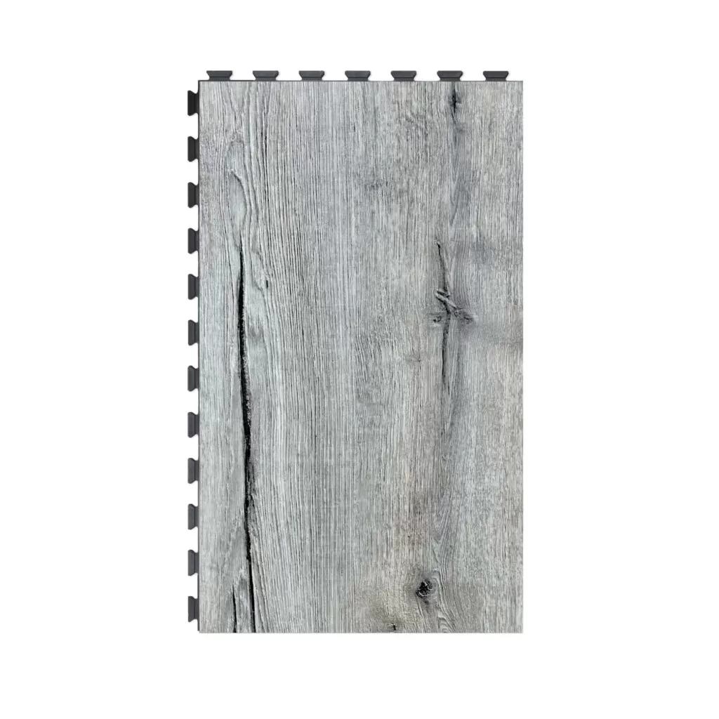 Infinity Interlocking Vinyl Wood Floor in Grey