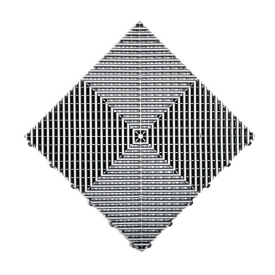 Dalle de sol de garage Swisstrax Ribtrax Pro à aération, couleur argent perlé