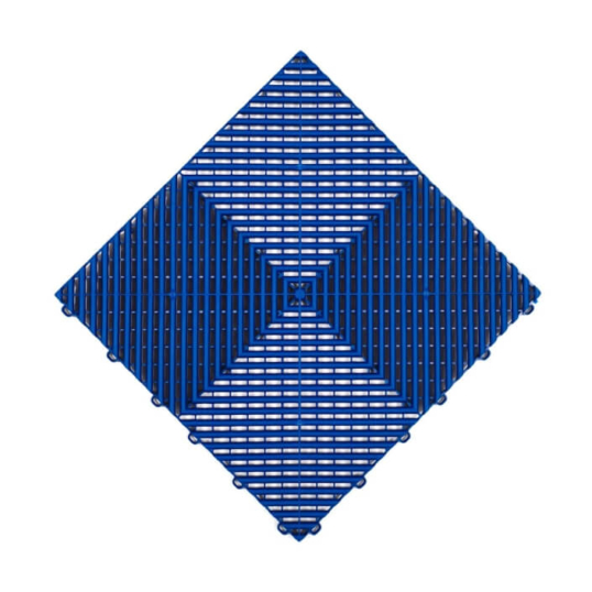 Dalle de sol de garage ventilée Swisstrax Ribtrax Pro, couleur bleu royal
