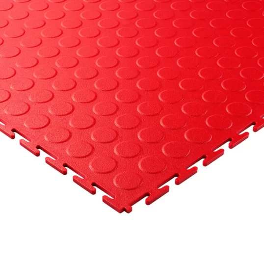 Red Raised Disc Ecotile E500/7 7mm floor tile